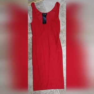 Bebe Firey Red Dress Bodycon